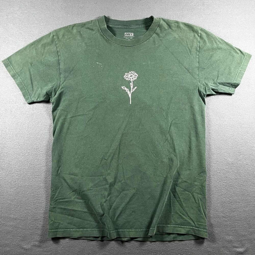 Obey Men's Green T-shirt
